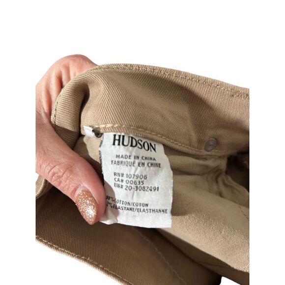 Hudson Khaki Straight Leg Tan Pants Size 31 Classic Staple Capsule versatile - Picture 10 of 10